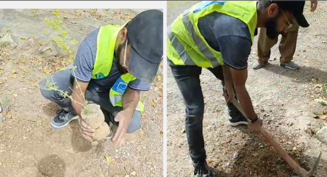 Volunteer tree plantation and field work for Alkhidmat Organization