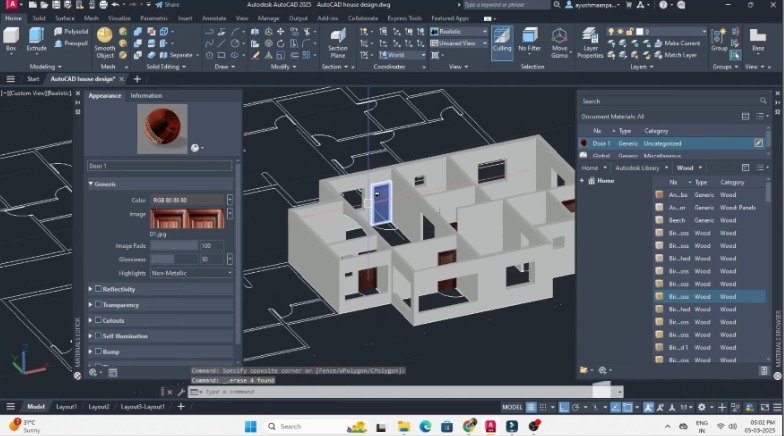 AutoCAD house floor plan